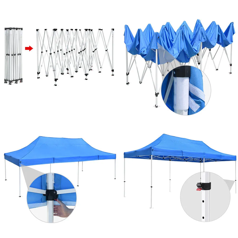 InstaHibit Waterproof Pop Up Canopy COMML. Instant Canopy 10x20 CPAI-84