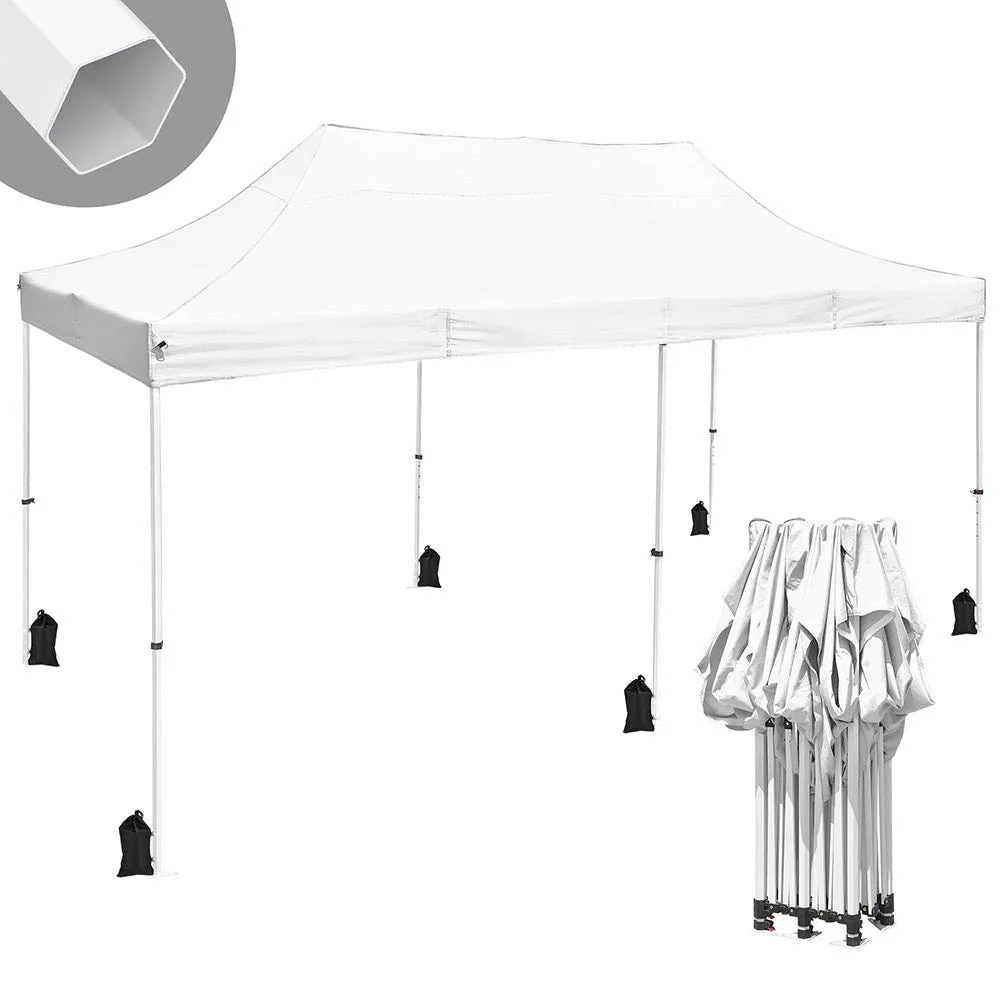 InstaHibit Waterproof Pop Up Canopy COMML. Instant Canopy 10x20 CPAI-84