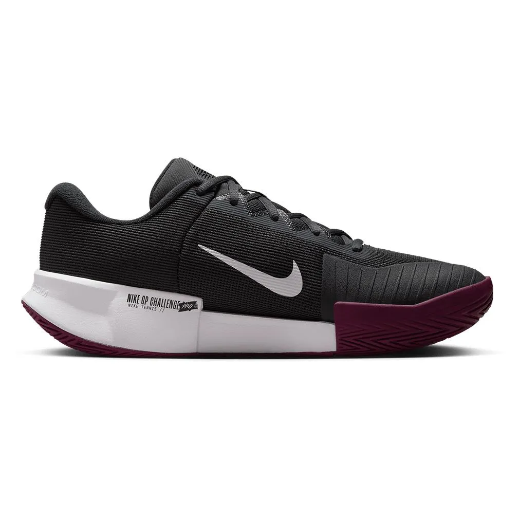 Juniors GP Challenge Pro Tennis Shoes Dark Smoke Grey and Sangria