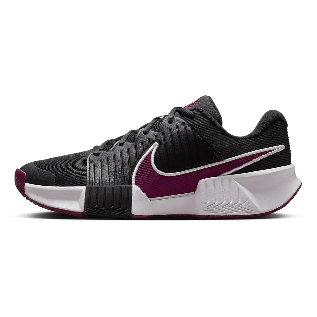 Juniors GP Challenge Pro Tennis Shoes Dark Smoke Grey and Sangria