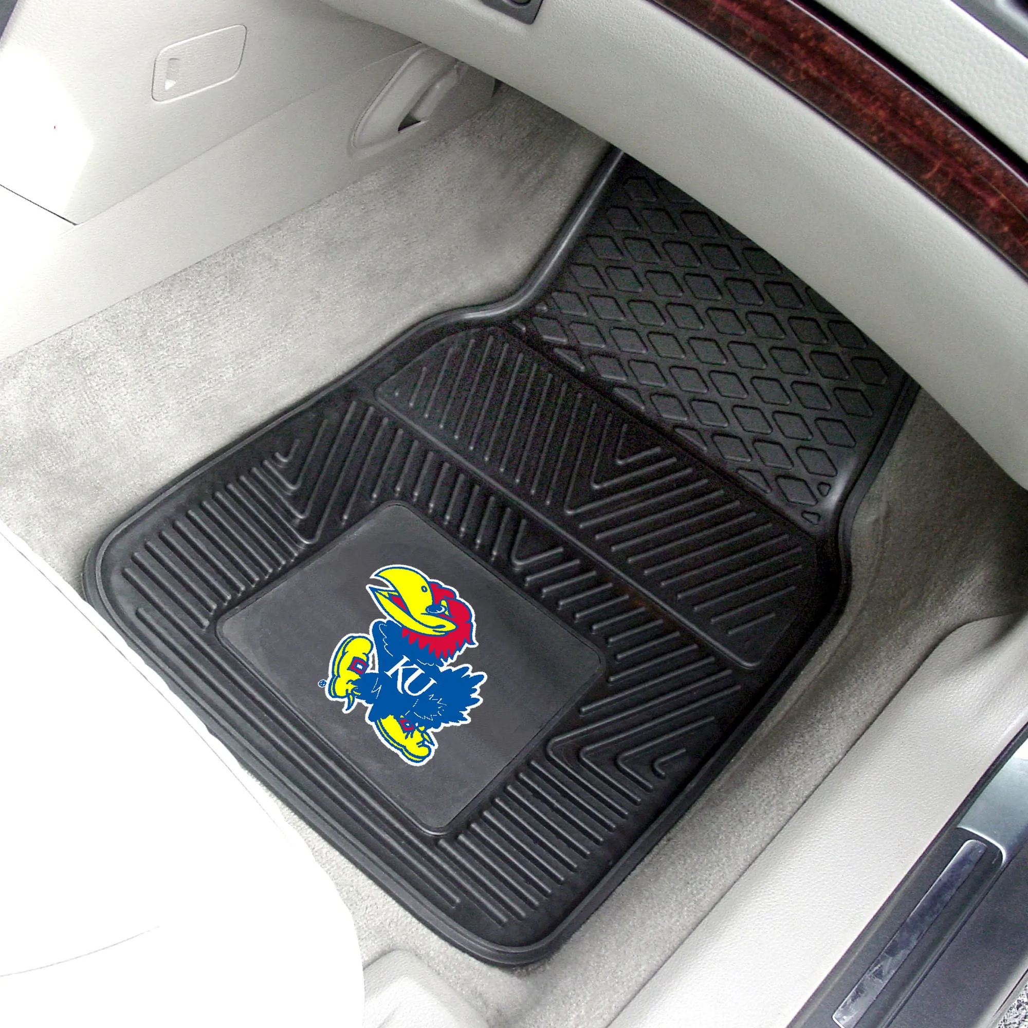 Kansas Jayhawks Heavy Duty Car Mat Set - 2 Pieces