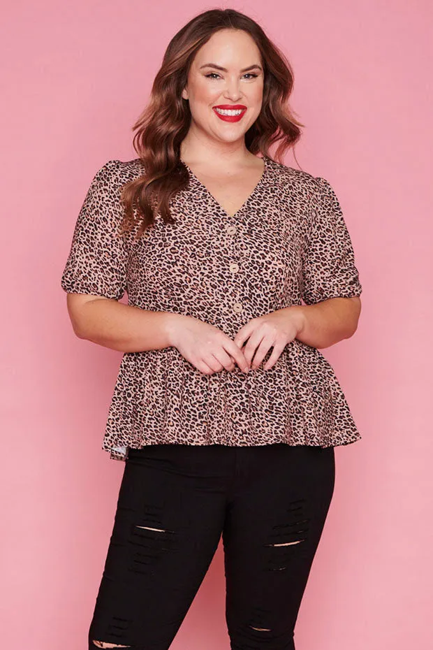 Kerrie Leopard Print Blouse