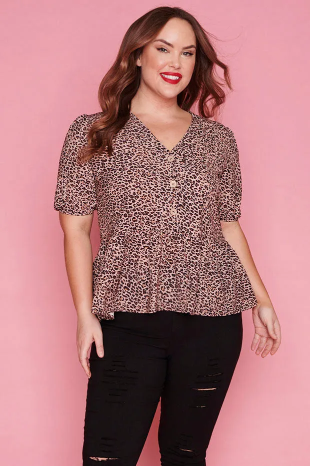 Kerrie Leopard Print Blouse