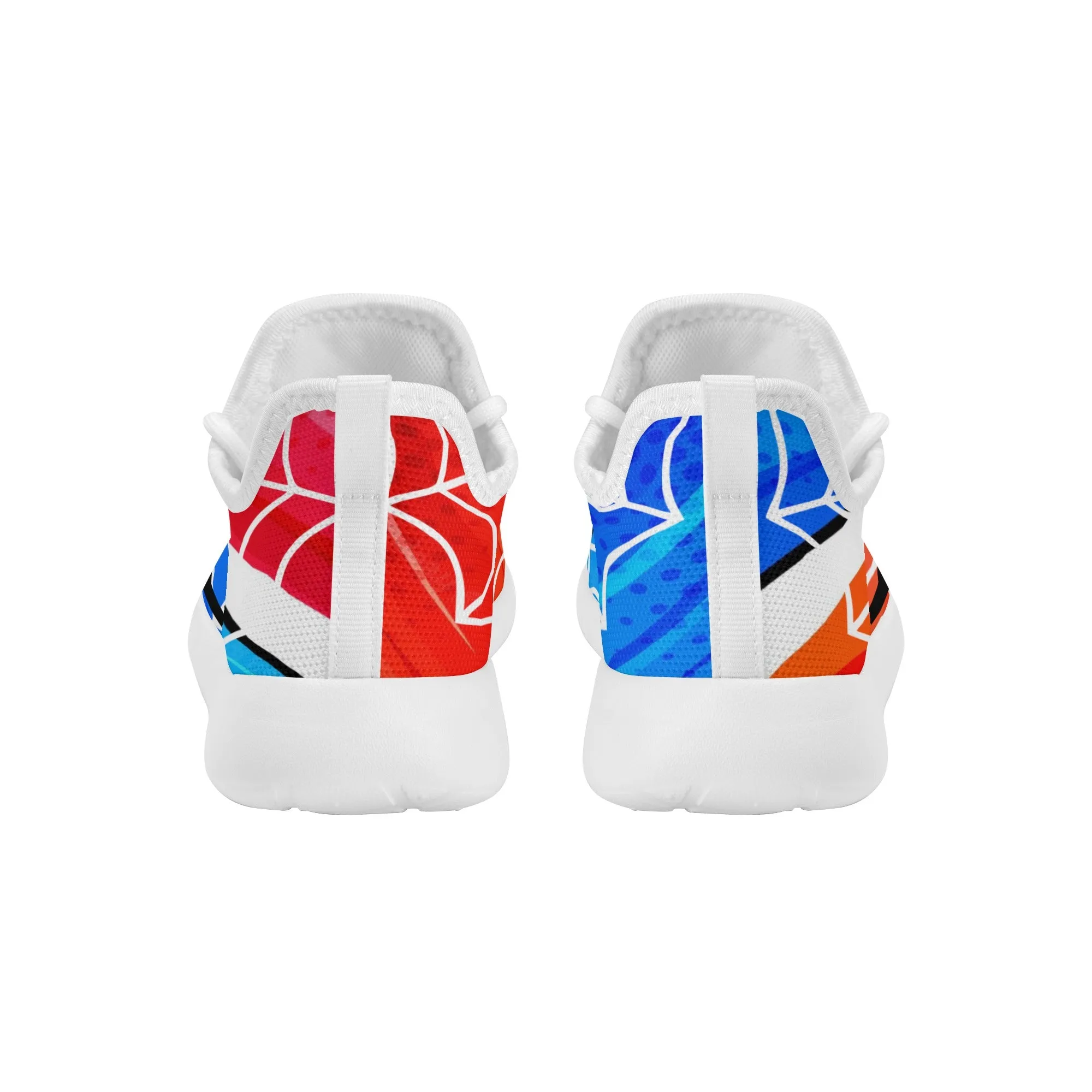 Kids Running Shoes | Breathable Kids Sneakers | Unisex Children's Mesh Knit Trainers | Spiderman web