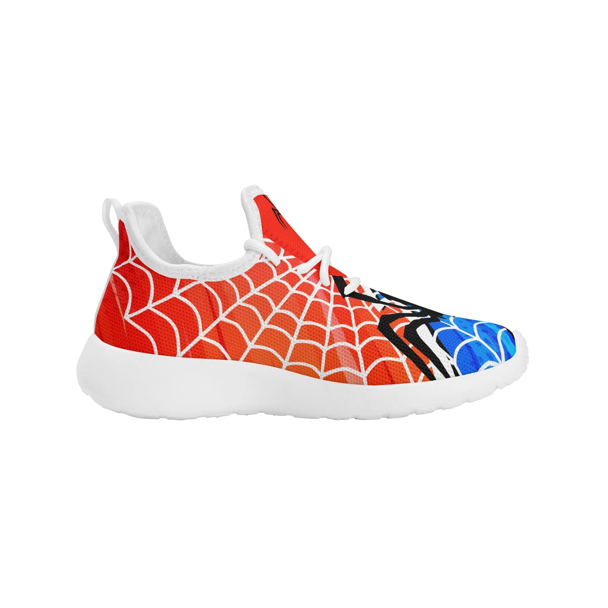 Kids Running Shoes | Breathable Kids Sneakers | Unisex Children's Mesh Knit Trainers | Spiderman web