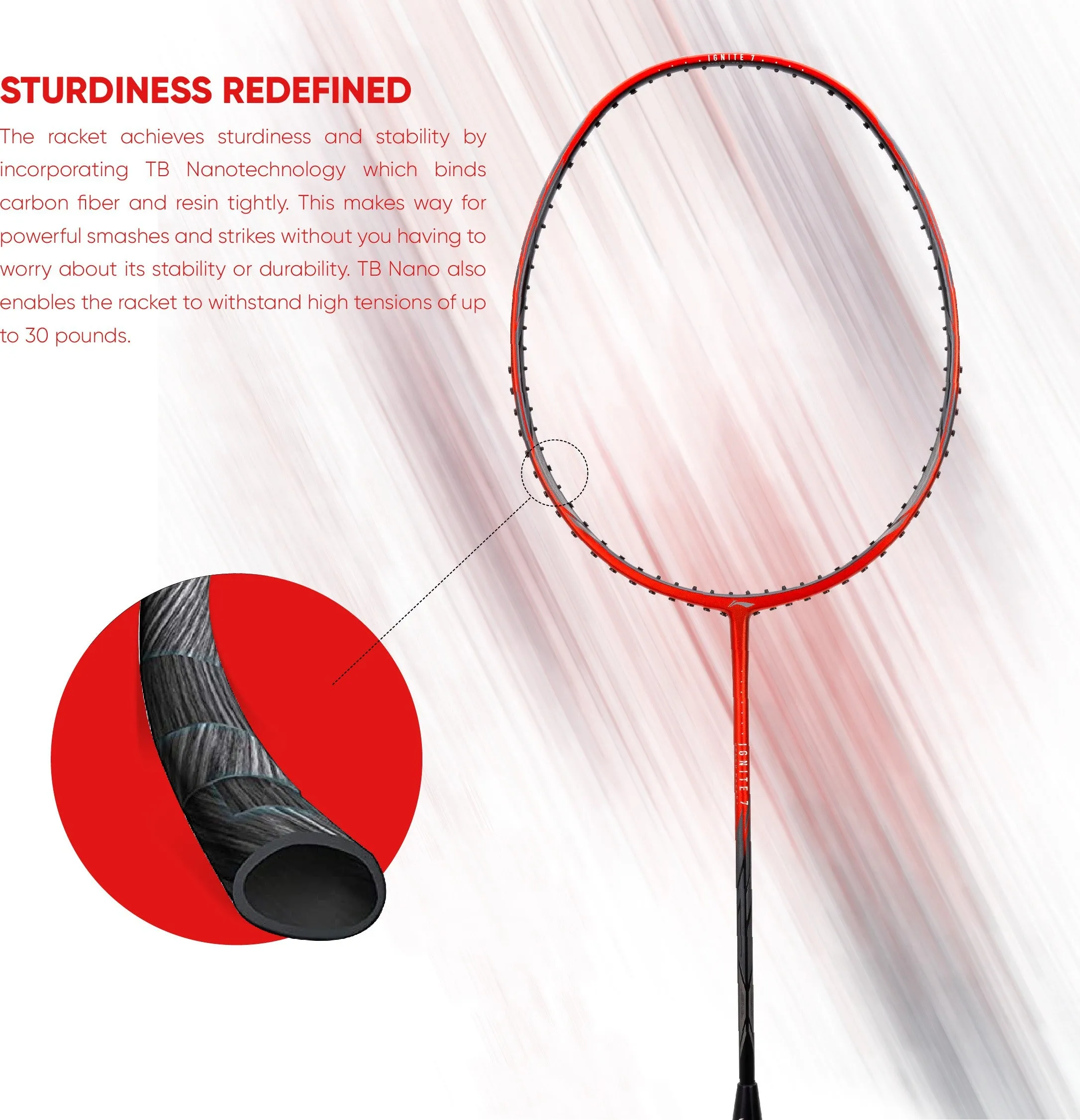 Li-Ning Ignite 7 Unstrung Badminton Racquet (Brown / Black)