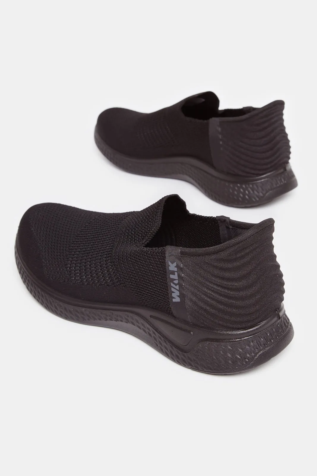 Men Black Easy Slip-On Sneakers