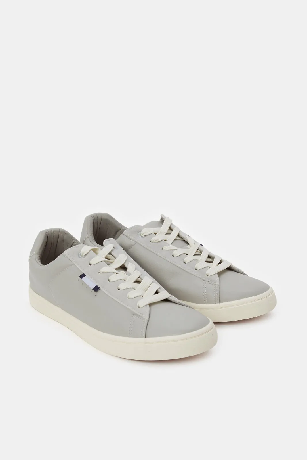 Men Grey Material Block Sneaker