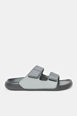 Men Grey Molded Slide