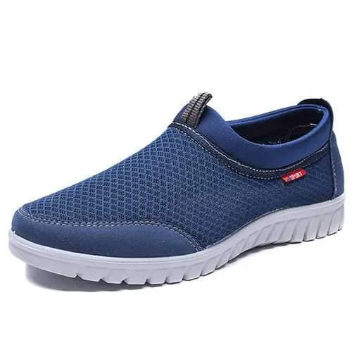 Men Lightweight Soft Breathable Mesh Slip On Sneakers