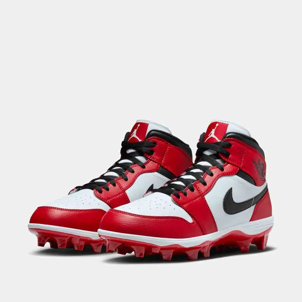 Men's Jordan 1 Mid TD Football Cleats, Chicago