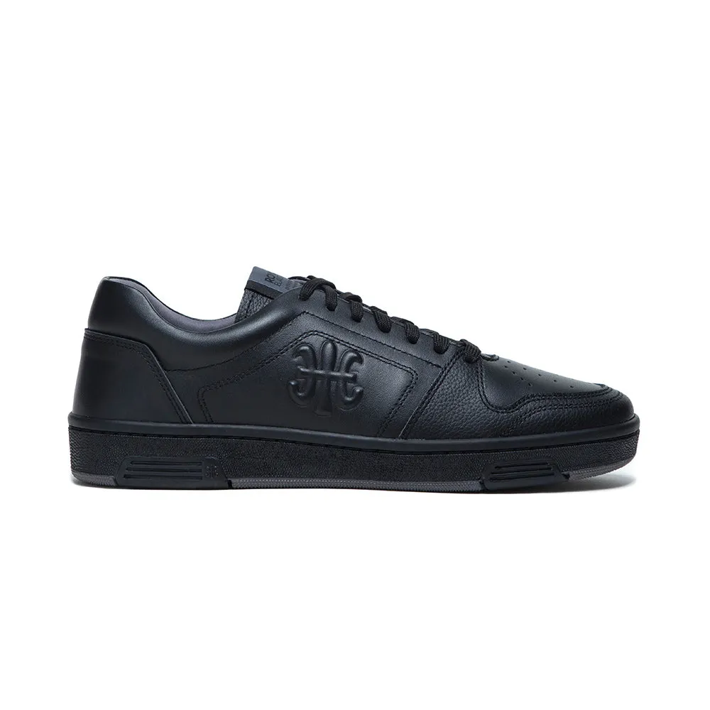 Men's Maker Black Logo Leather Sneakers 08214-999