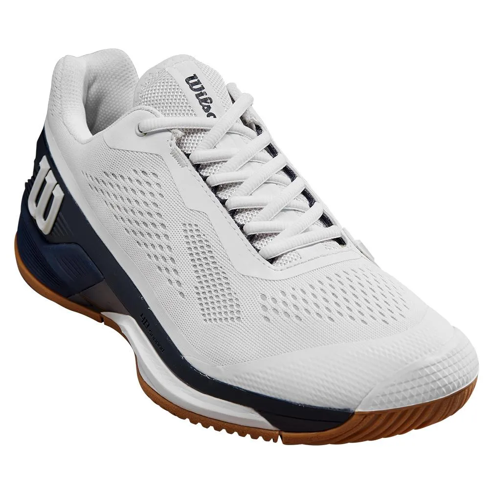 Men's Rush Pro 4.0 Tennis Shoes White and Navy