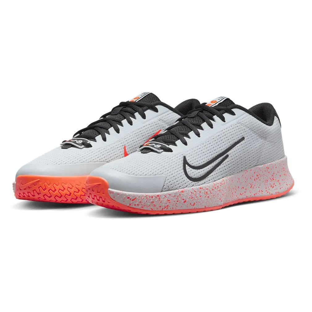 Mens Vapor Lite 2 Premium Tennis Shoes Pure Platinum and Hyper Crimson