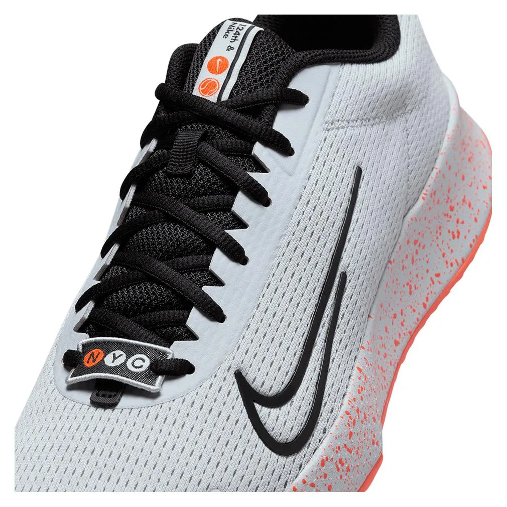 Mens Vapor Lite 2 Premium Tennis Shoes Pure Platinum and Hyper Crimson