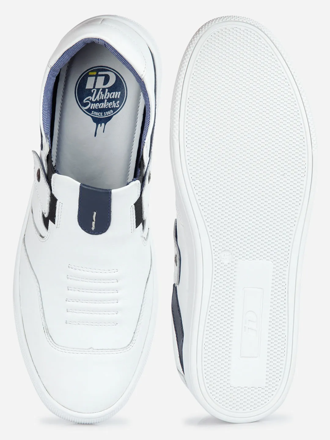 Men's White Slip On Sneaker (ID3050)