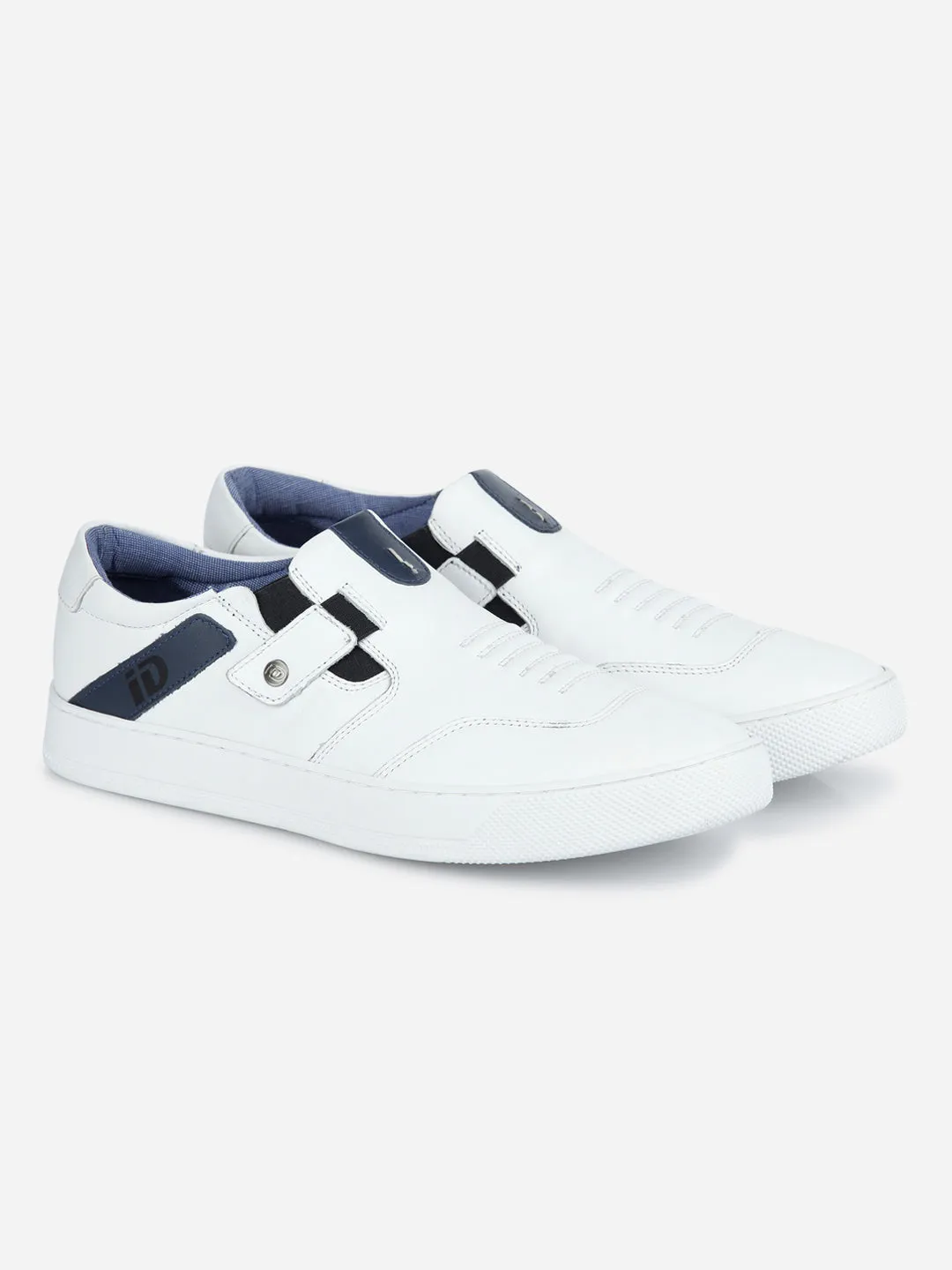 Men's White Slip On Sneaker (ID3050)