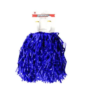 Metallic Cheerleader Pom Pom - Blue