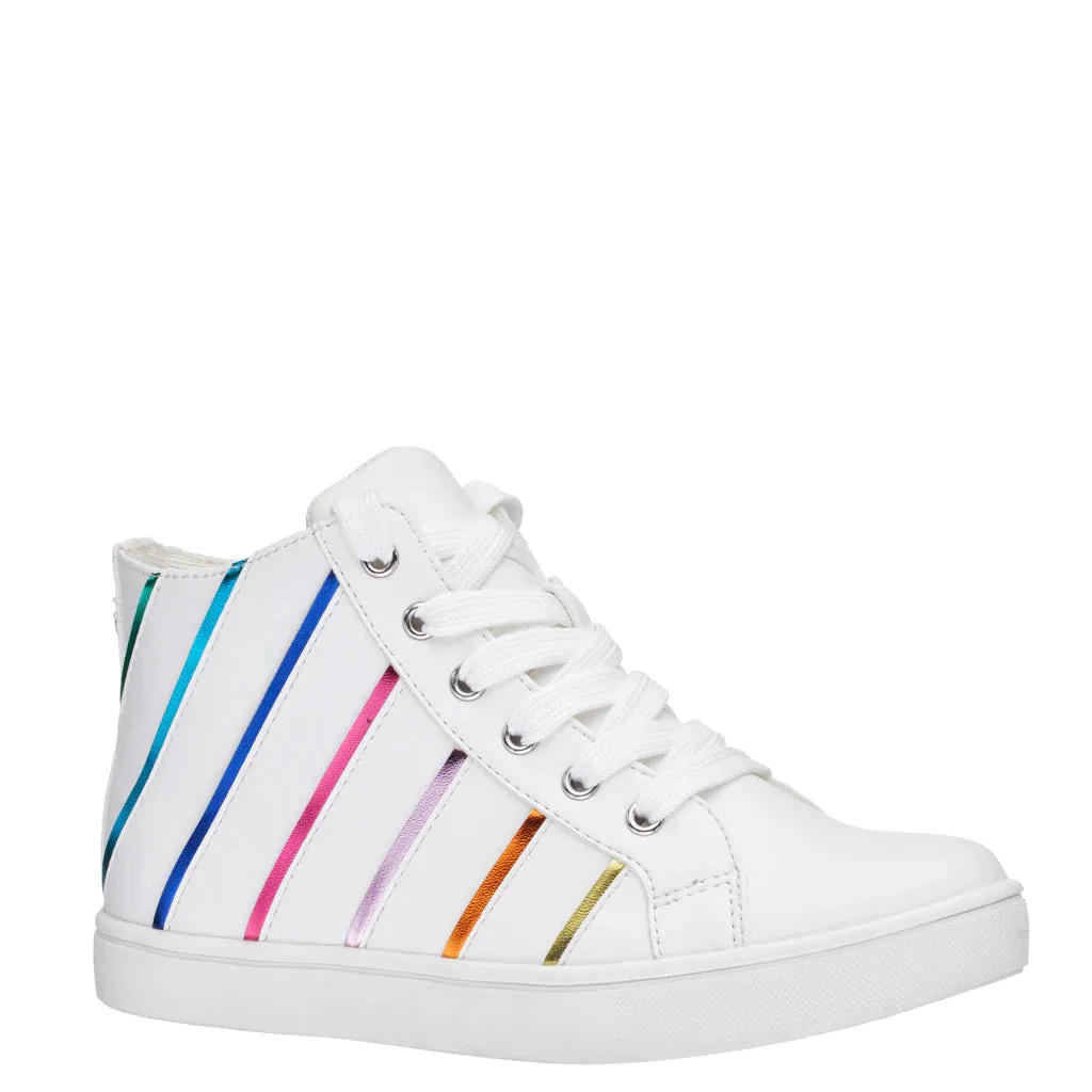 Metallic Stripe High Top Sneaker