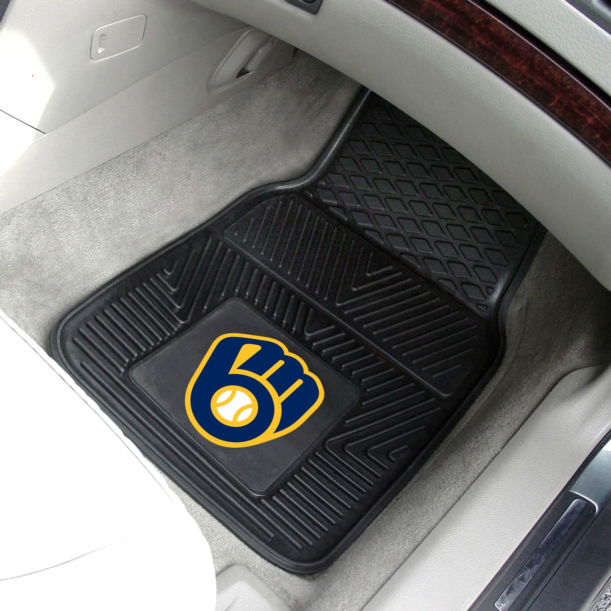 Milwaukee Brewers Heavy Duty Car Mat Set - 2 Pieces