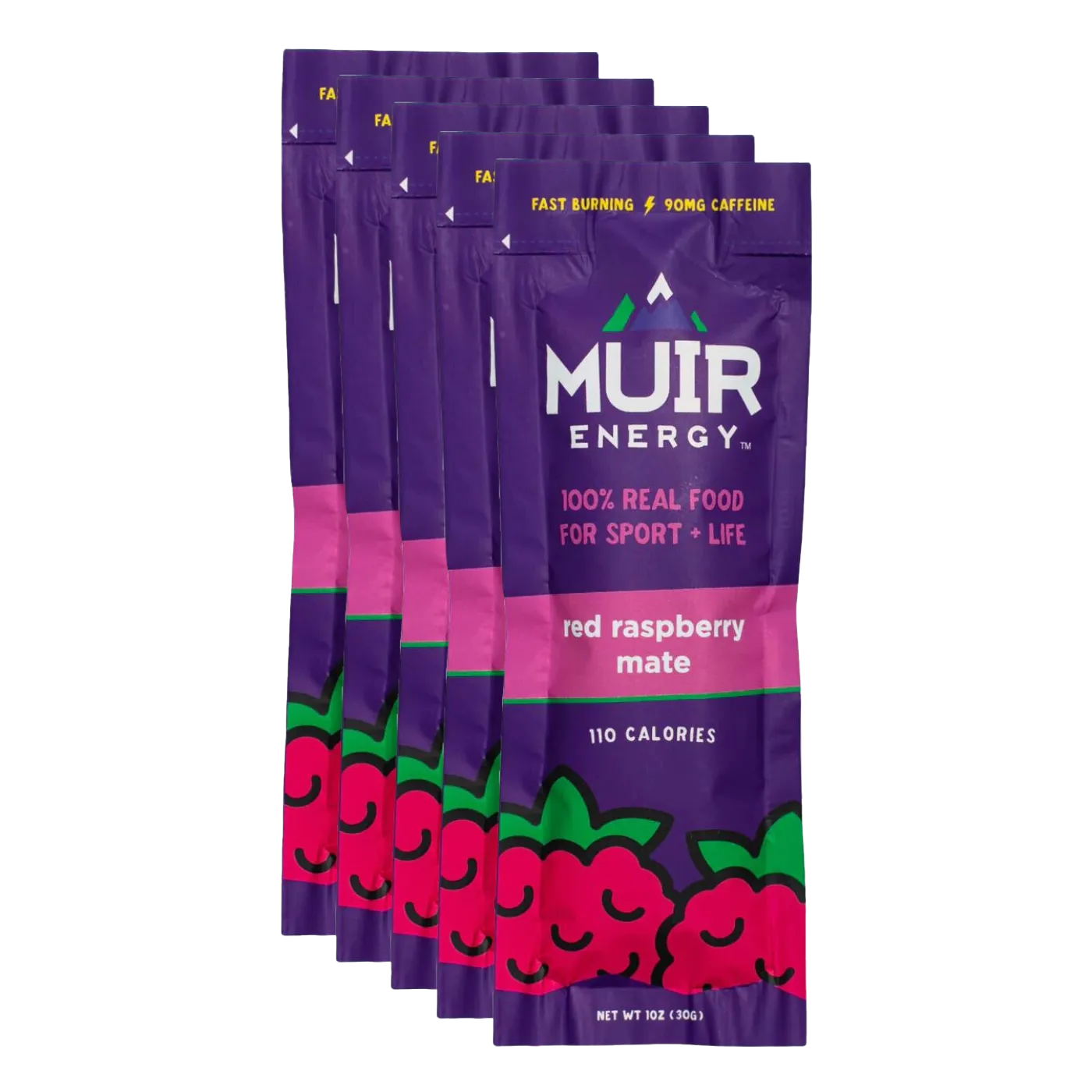 Muir Energy - Energy Gel - Red Raspberry Mate (with caffeine)