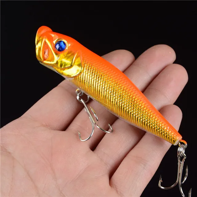 New Arrival 1 pcs Big Popper Fishing Lures 3d Eyes Bait Crankbait Wobblers Tackle Isca Poper Japan