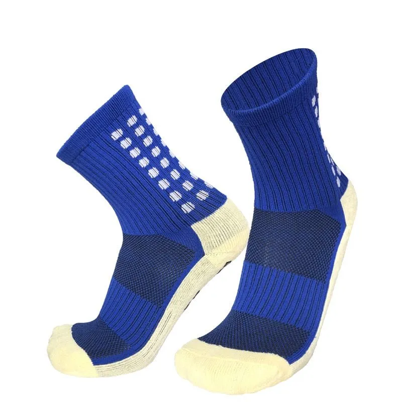 New Style FS Football Socks Round Silicone Suction Cup Grip Anti Slip Soccer Socks Sports Men Women Baseball Rugby Socks