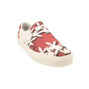 NIB AMIRI Red And White Leather Playboy Slip On Sneakers Size 8/41 $590