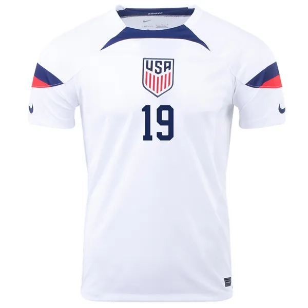 Nike United States James Sands Home Jersey 22/23 (White/Loyal Blue)