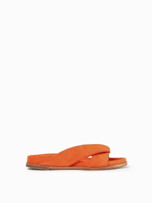 Nimega Suede Sandal - Tangerine