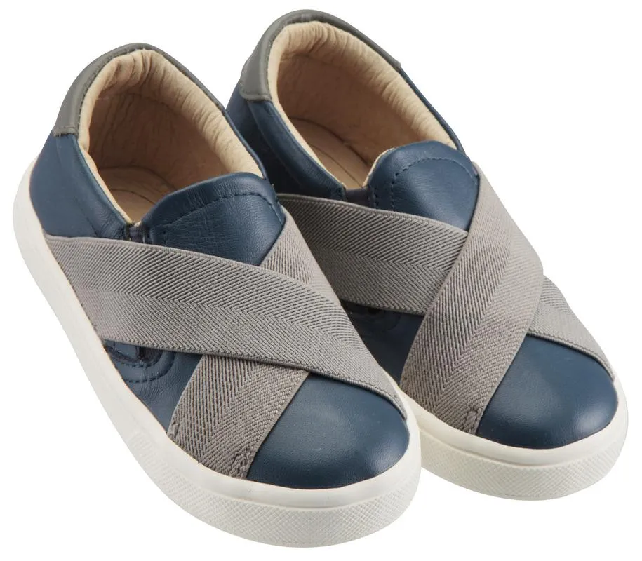 Old Soles Boy's and Girl's Stretch Hoff Slip-On Sneaker Shoes, Jeans/Grey