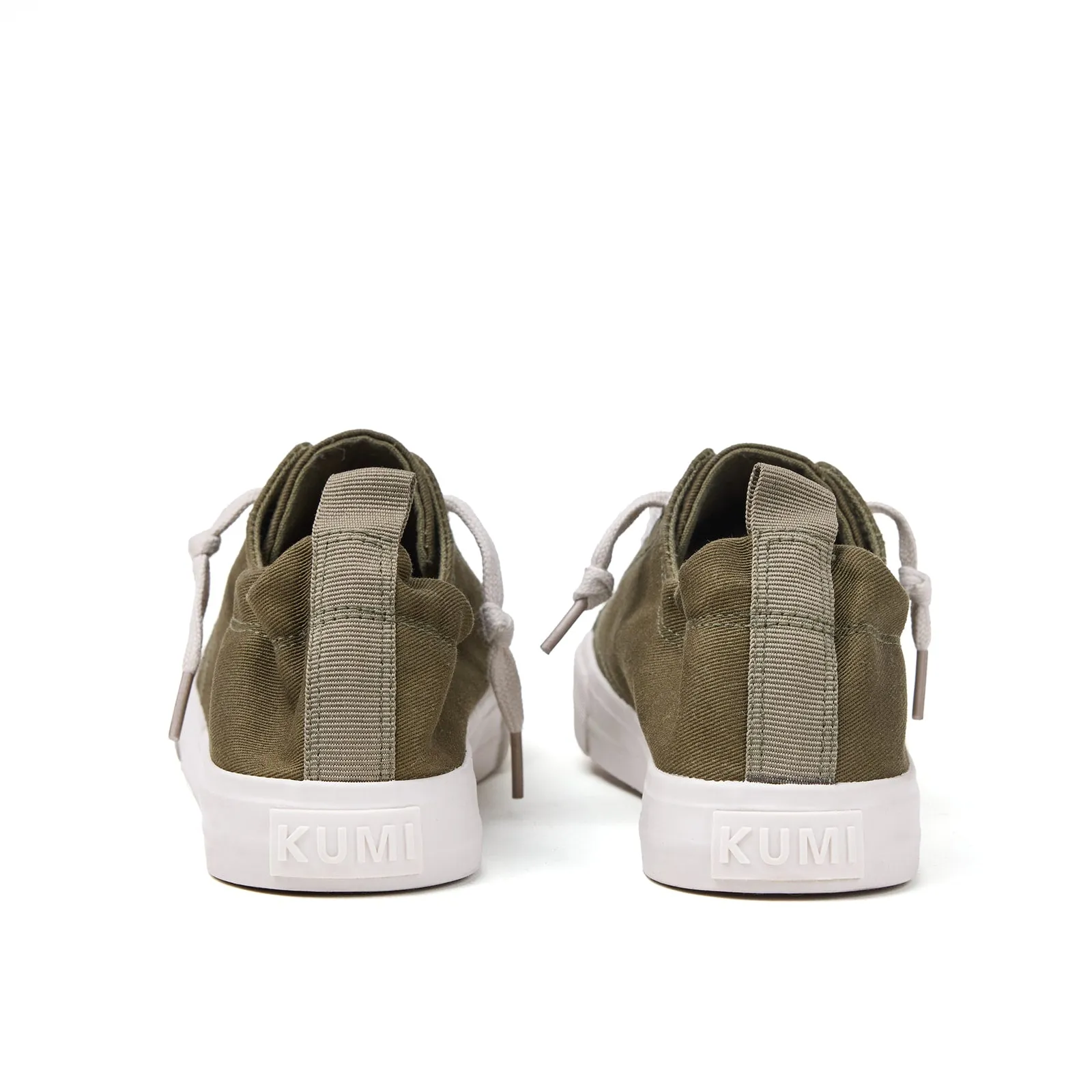 Olive slip-on sneakers