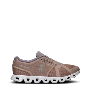 On Women's Cloud 5 Sneaker in Rose Brown/Fog