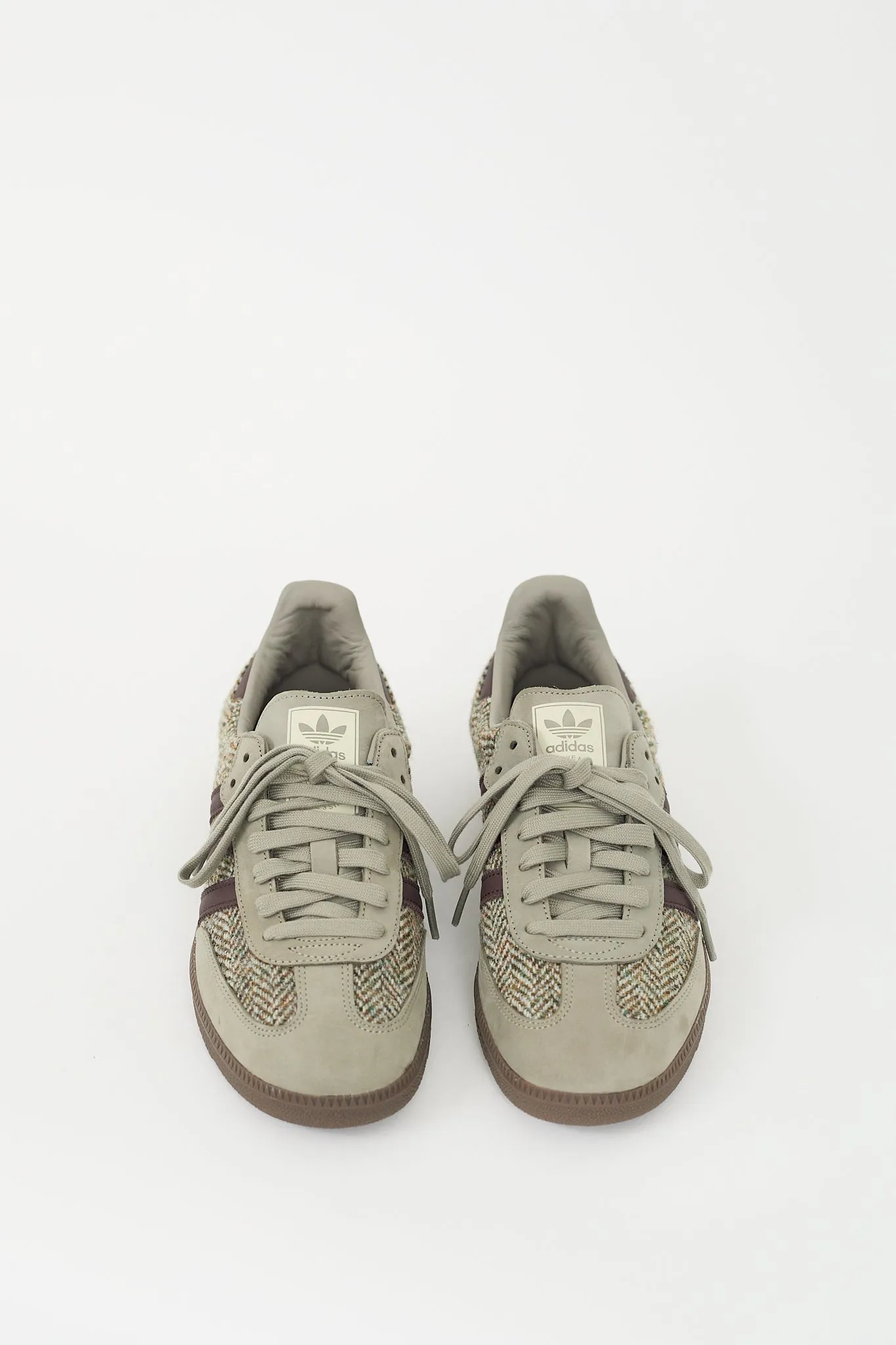 Originals X Harris Tweed Grey & Brown Tweed Samba OG Sneaker