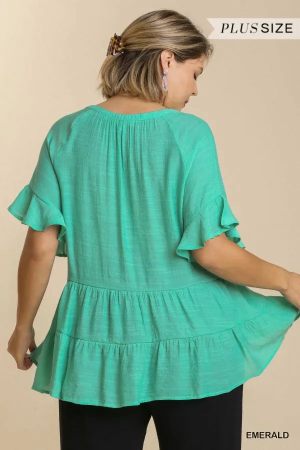 Perfect Daze Top - Emerald *Curvy*