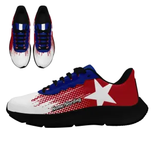 Personalized America Flag Shoes, Custom Patriotic Shoes, Unisex Mesh Sport Shoes,XF2325-23020087