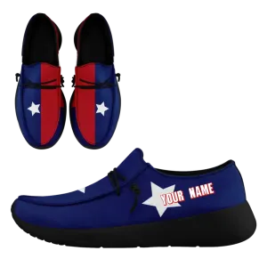 Personalized  America Flag Sneakers, Custom Patriotic Loafer Shoes,  Canvas Slip On Shoes,
FN018-24020303-5b