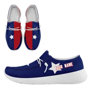 Personalized  America Flag Sneakers, Custom Patriotic Loafer Shoes,  Canvas Slip On Shoes,
FN018-24020303-5w