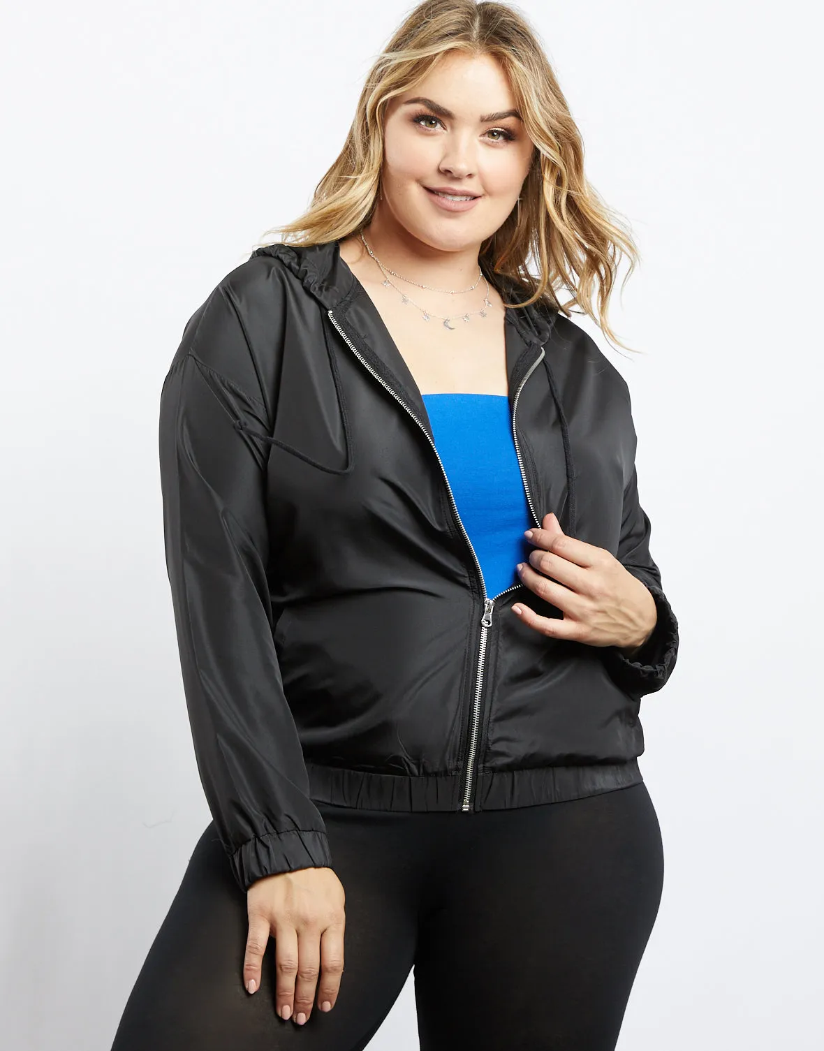 Plus Size On the Way Windbreaker Jacket