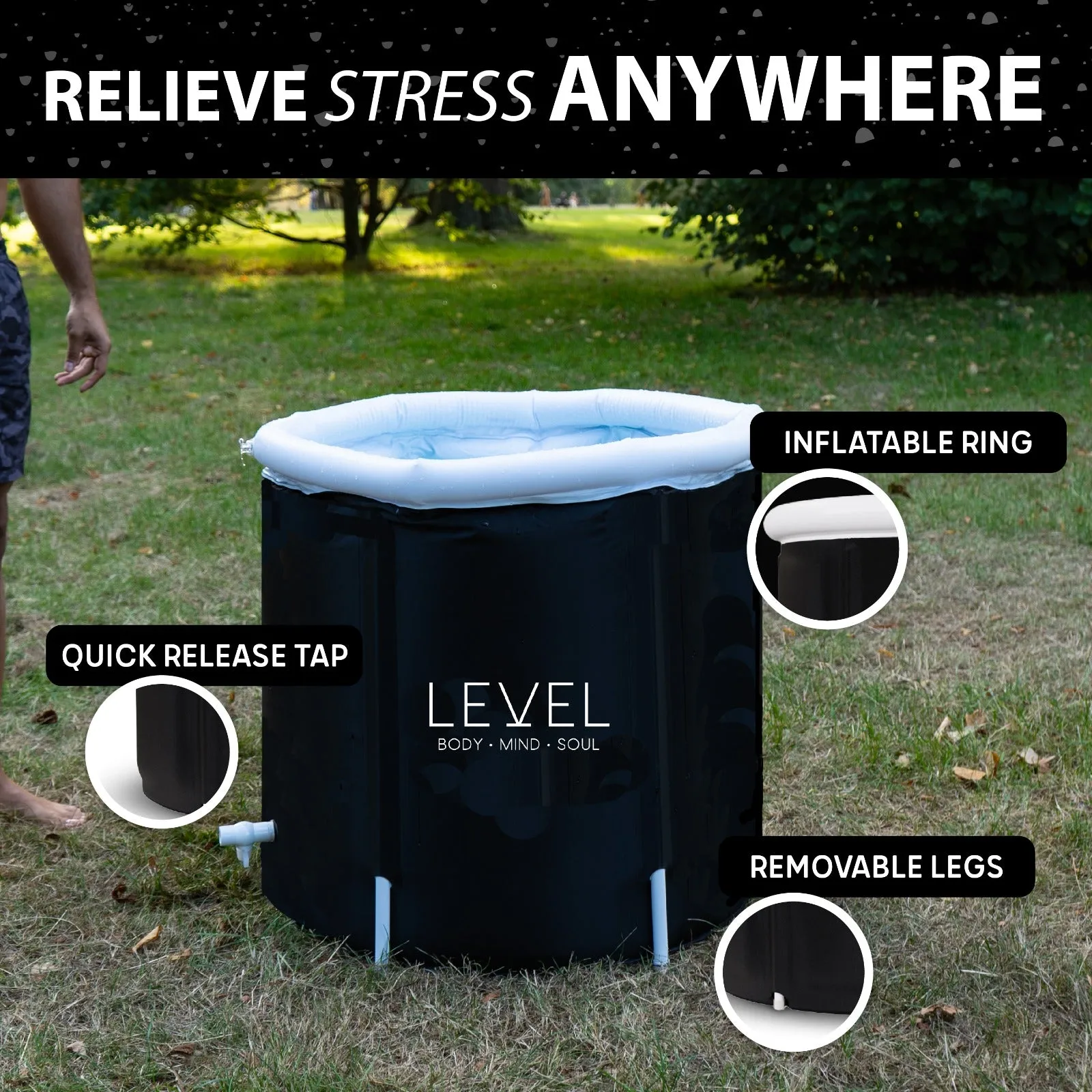 Portable Ice Bath - Black