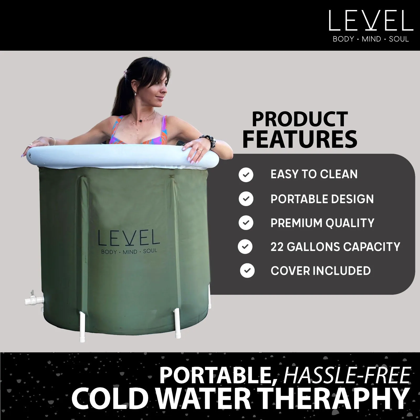 Portable Ice Bath - Green