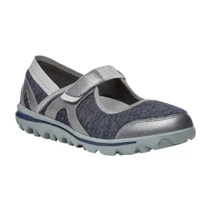 Propet Women Diabetic Mary Jane Shoes - Onalee WAA003J - Blue/Silver