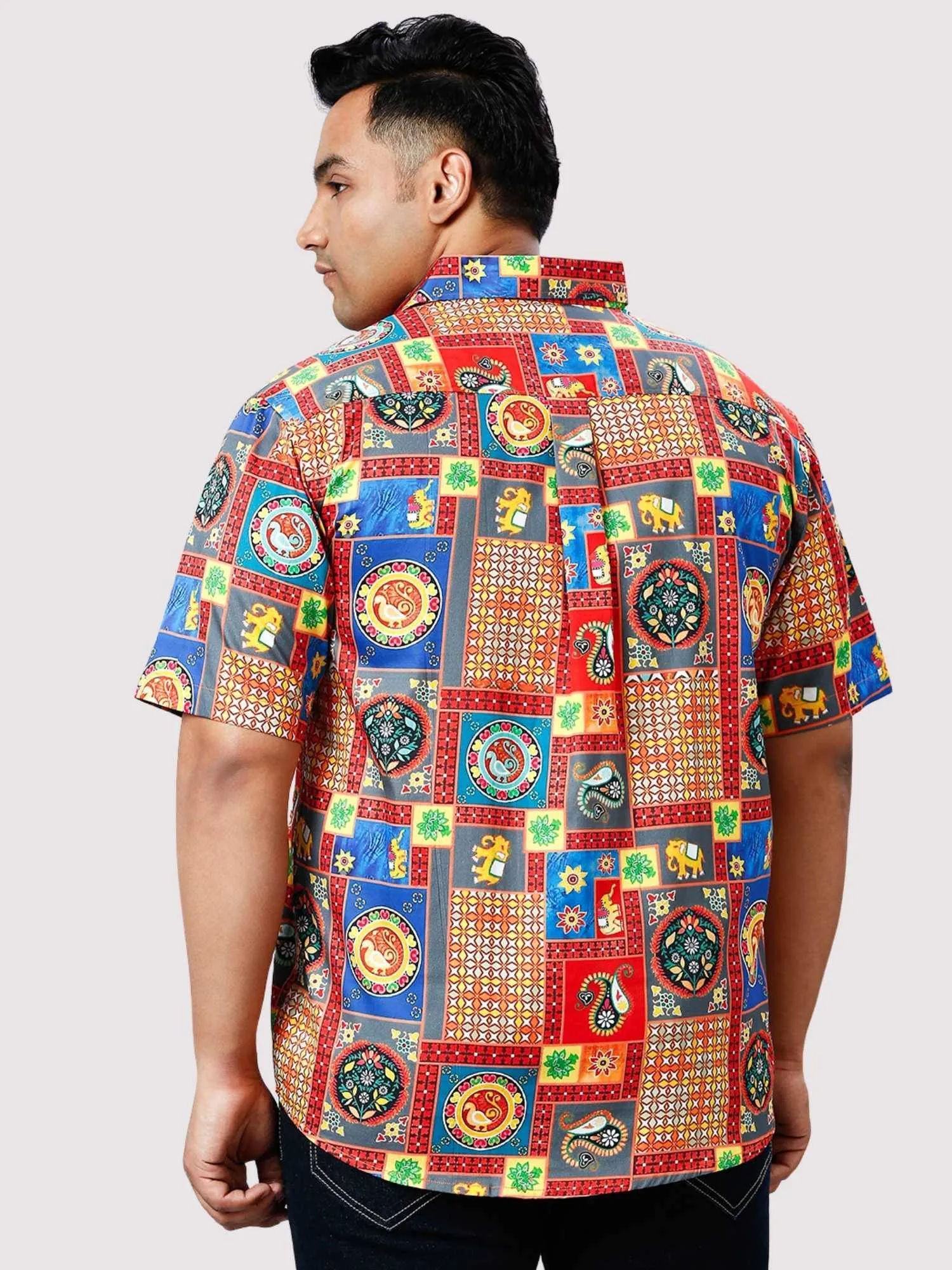 Prosper Digital Printed Half Sleeve Shirt Men's Plus Size