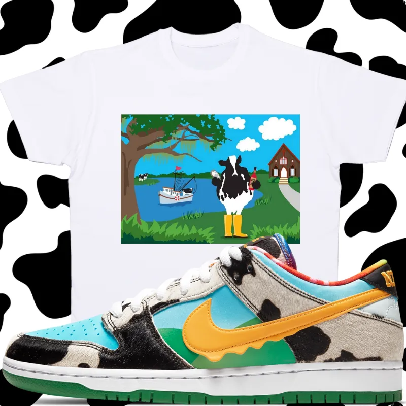 "Pasture Chunky Dunk" T-shirt to Match Ben Jerry ice Cream Chunky Dunks