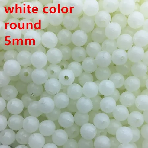 Rompin 100pcs/lot Luminous Beads  Fishing Space Beans round Float Balls Stopper light Balls sea Fishing Tackle lure Accessories