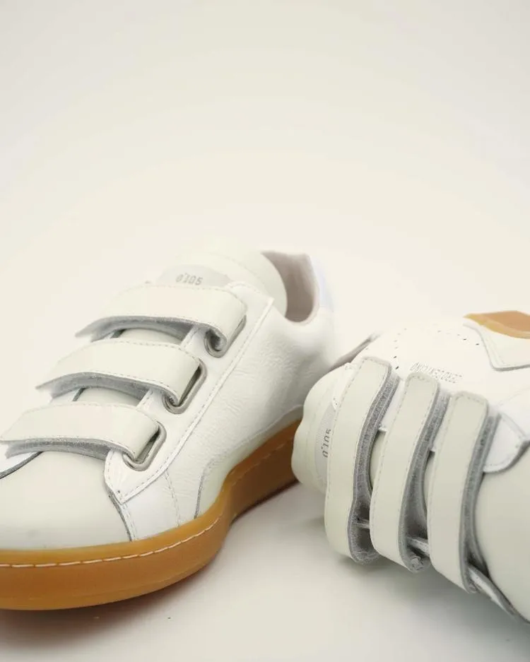 S-Scratch White Polish Chunky Sneakers