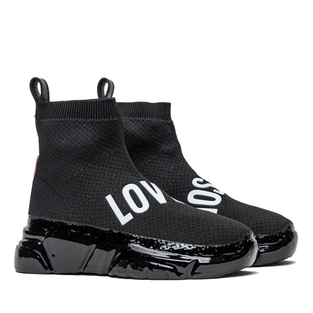 Scarpe Donna LOVE MOSCHINO Sneakers Slip On a Calzino colore Nero