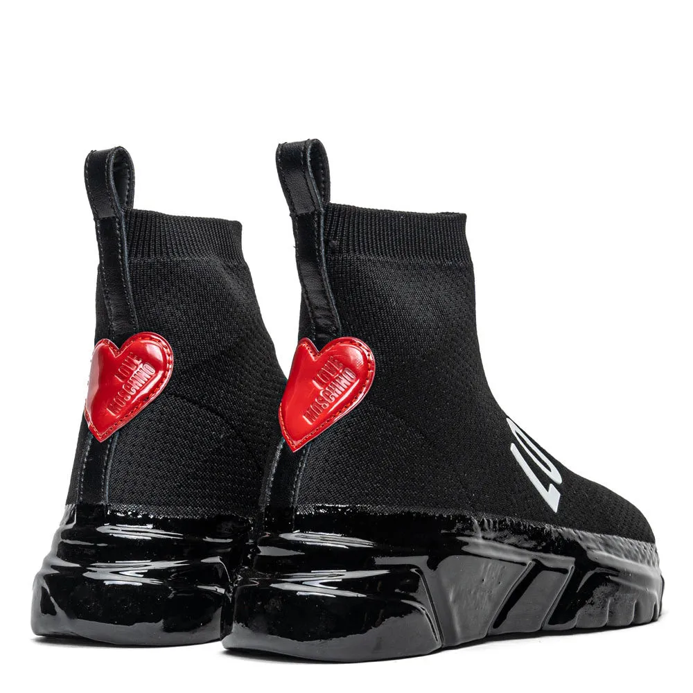 Scarpe Donna LOVE MOSCHINO Sneakers Slip On a Calzino colore Nero