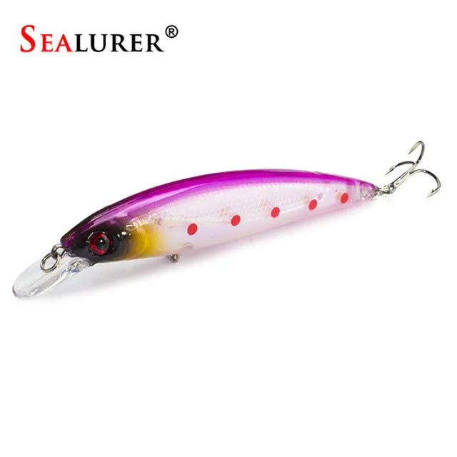 SEALURER Floating Wobbler Laser Minnow Fish Lure 11CM 13.5G Artificial Plastic Pesca Hard Bait Carp Crankbait 10Colors 1pcs/lot