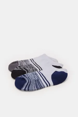 Senior Boys Assorted Sports Socks Set (3 Pairs)